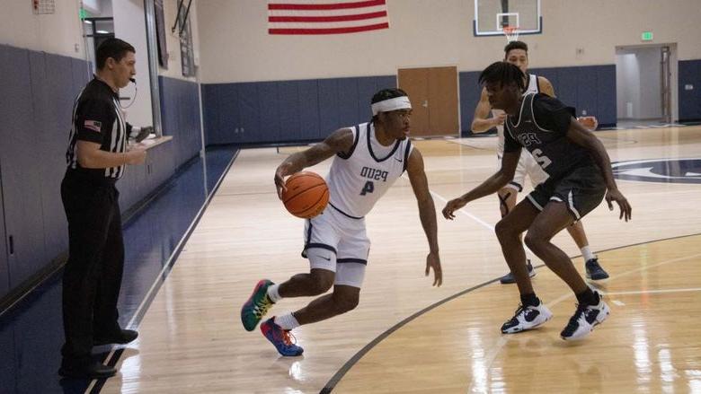 Penn State DuBois senior guard Jadon Myers begins his drive to the hoop during a home basketball game last season at the PAW Center, on the campus of Penn State DuBois.